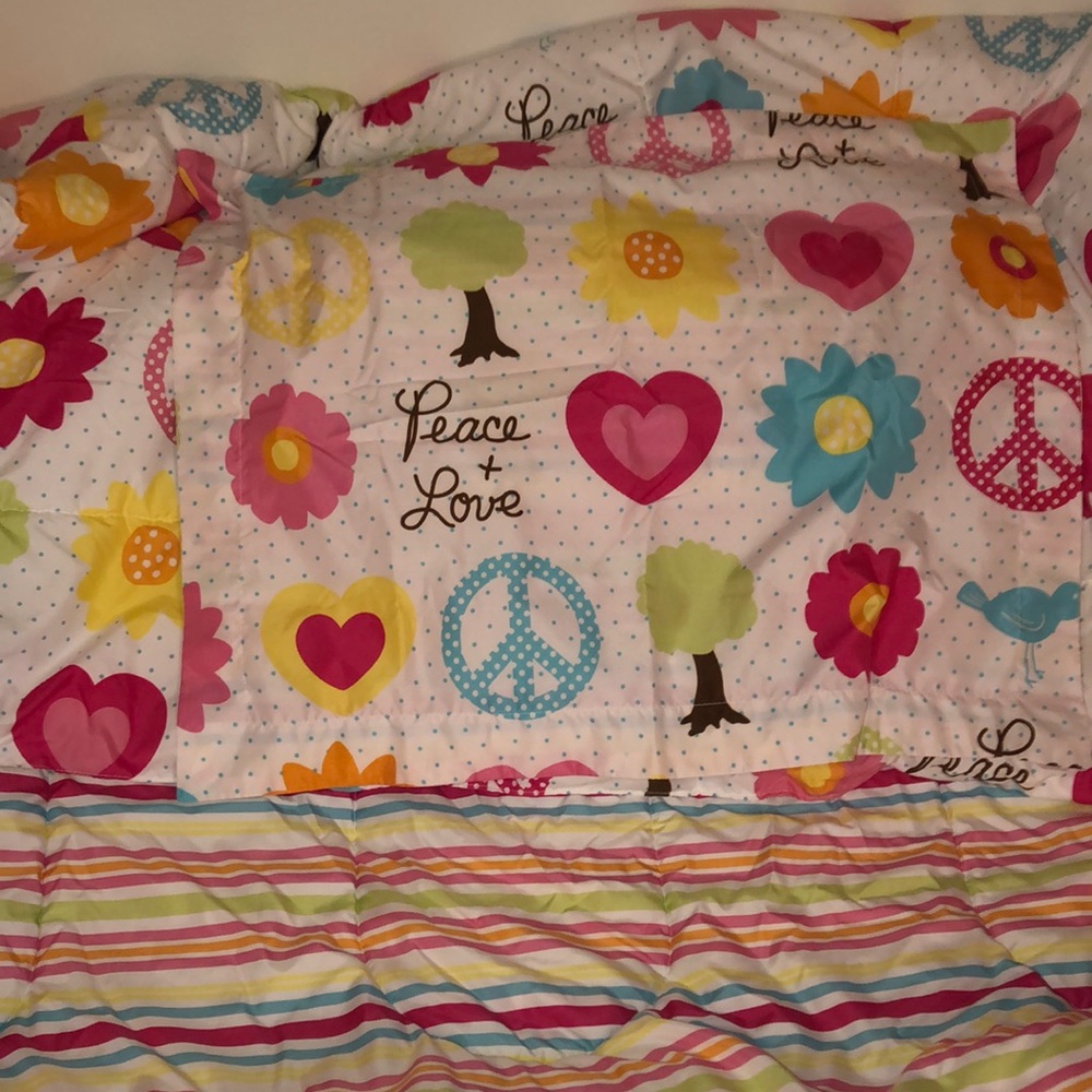 Twin comforter and sham